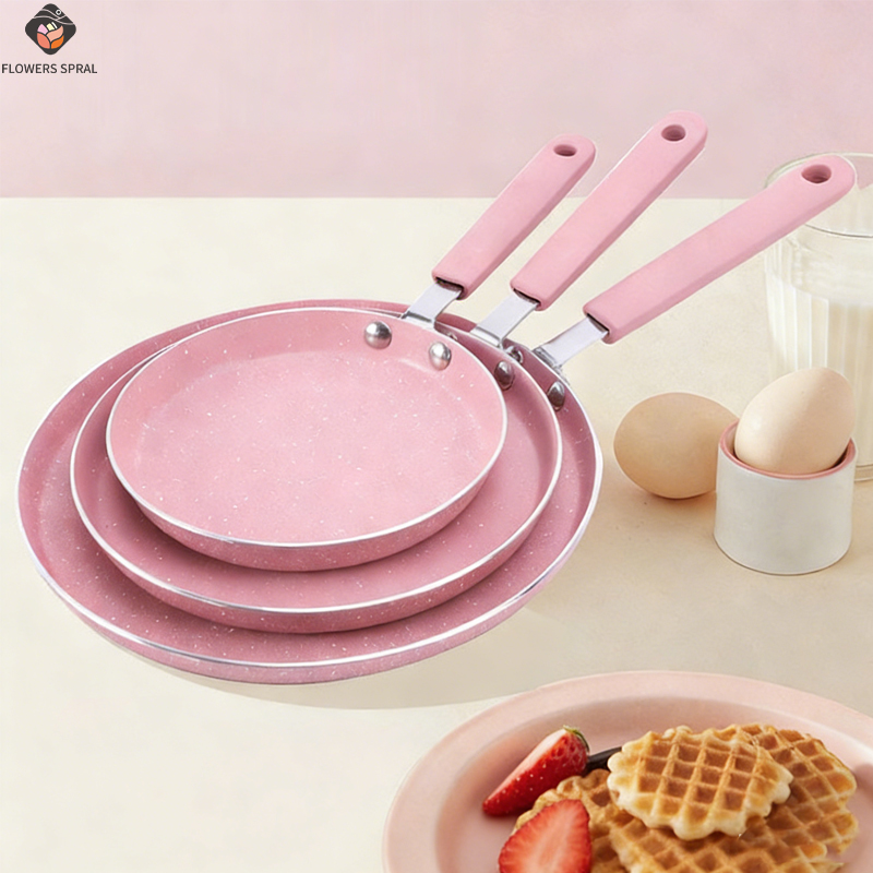 Crepe Pan Nonstick - 1 frigideira antiaderente rosa para fritar