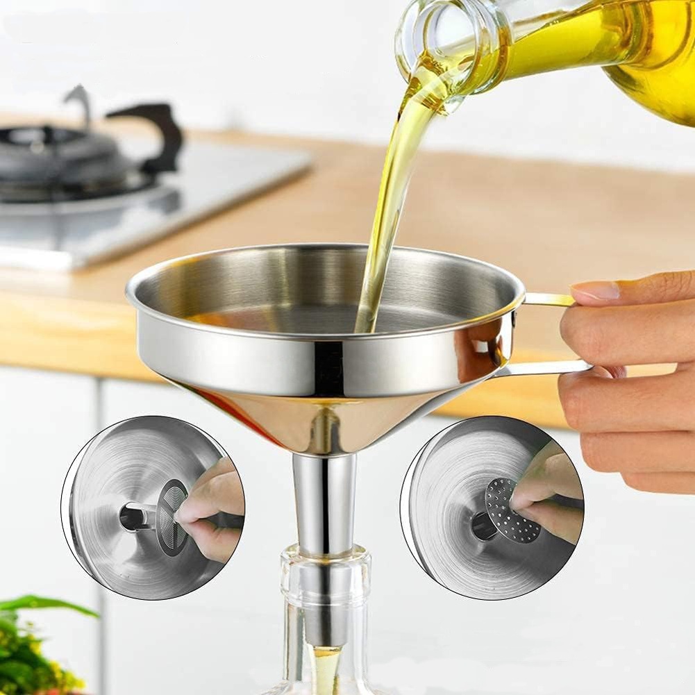 Funil de Aço Inoxidável com Bo - Home Cooking Oil avaliação e preço