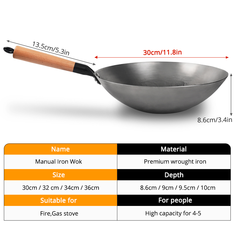 Ferro artesanal chinês Wok par - Dosa Pan Iron avaliação e preço