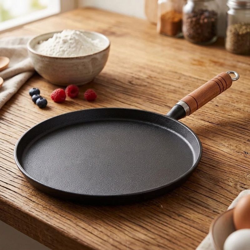 Panela de Ferro Fundido 20/23/ - Crepe Pan Nonstick avaliação e preço