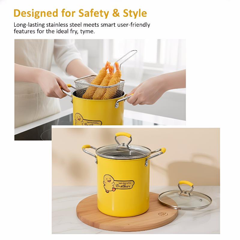 Panela de fritura profunda de  - Home Cooking Oil Filter avaliação e preço