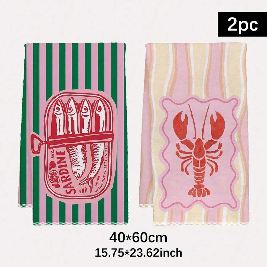 Conjunto de 2 Toalhas de Cozin - Home Cooking Is The Best avaliação e preço