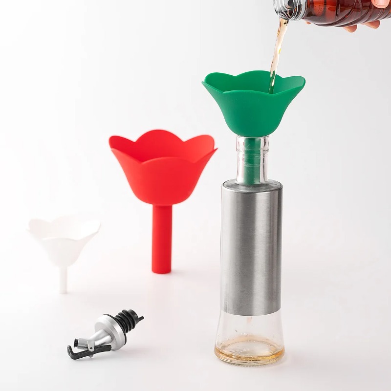 Funil de silicone criativo par - Home Cooking Oil avaliação e preço