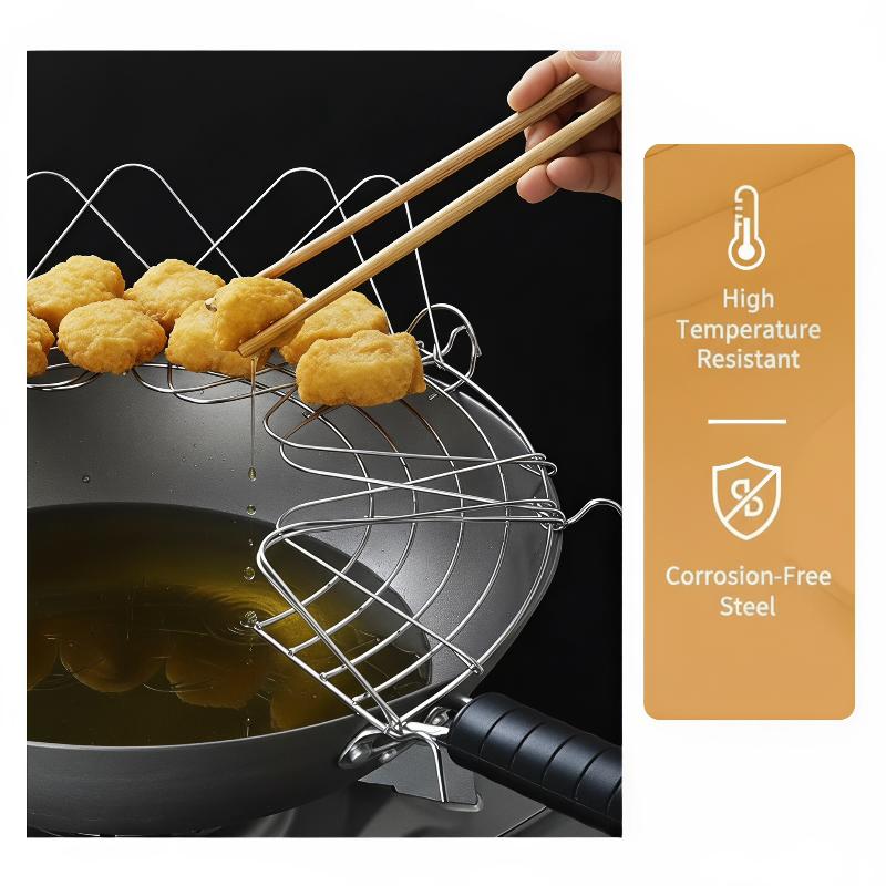 Suporte Dobrável de Aço Inoxid - Home Cooking Oil Filter avaliação e preço