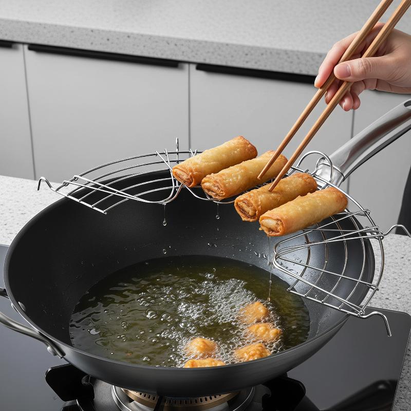 Suporte Dobrável de Aço Inoxid - Home Cooking Oil Filter avaliação e preço