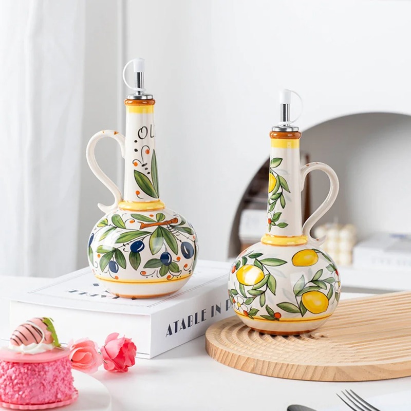 Garrafa de Óleo de Cerâmica, G - Home Cooking Oil avaliação e preço